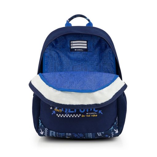 Foto Mochila Adaptable A Carro Gabol Skull Azul Y Resistente Al Agua