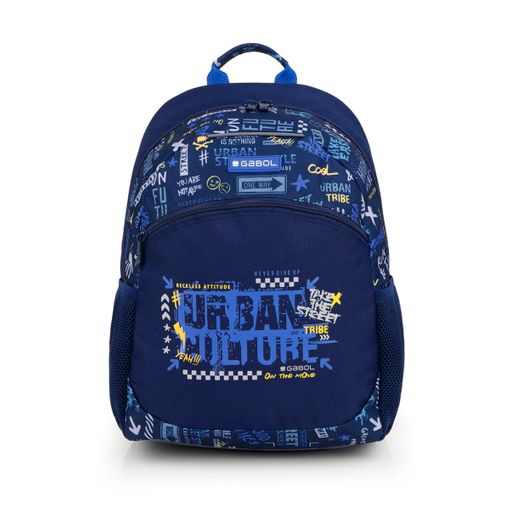 Foto Mochila Adaptable A Carro Gabol Skull Azul Y Resistente Al Agua