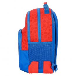 Mochila Doble Adapt.Carro Super Mario 32X42X15Cm