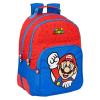 Foto Mochila Doble Adapt.Carro Super Mario 32X42X15Cm