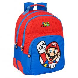 Mochila Doble Adapt.Carro Super Mario 32X42X15Cm