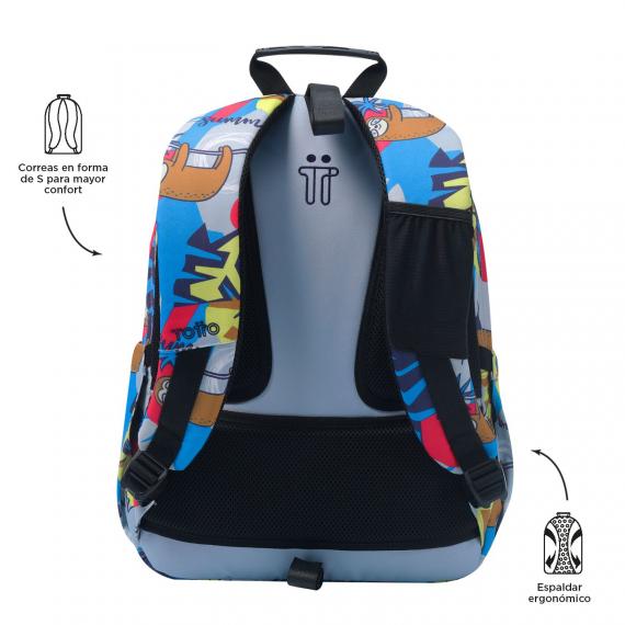 Foto Mochila Escolar Adaptable A Carro Multicolor Lazel - Acuareles