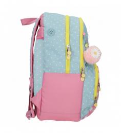 MOCHILA ESCOLAR ENSO DAISY DOBLE COMPARTIMENTO ADAPTABLE ROSA
