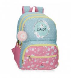 MOCHILA ESCOLAR ENSO DAISY DOBLE COMPARTIMENTO ADAPTABLE ROSA