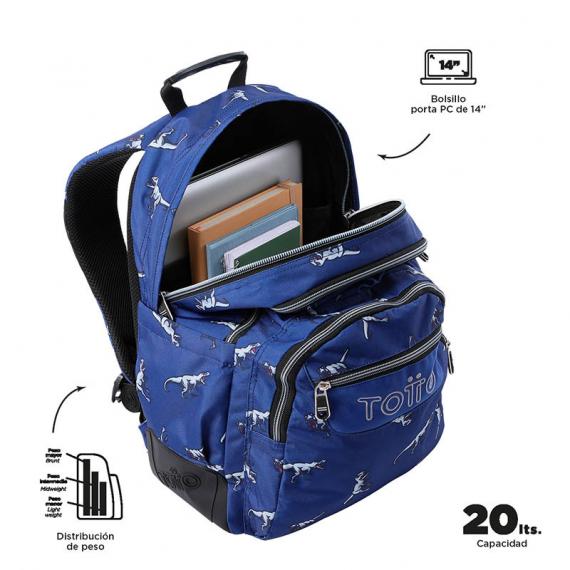 Foto Mochila Escolar Totto Rayol Dino