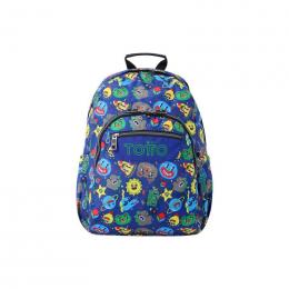 MOCHILA MORRAL ACUARELES AZUL