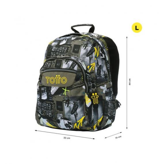 Foto Mochila Totto Acuareles escolar adaptable a carro color multicolor Baski