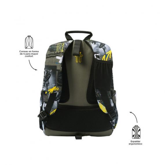 Foto Mochila Totto Acuareles escolar adaptable a carro color multicolor Baski