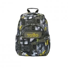 Mochila Totto Acuareles escolar adaptable a carro color multicolor Baski