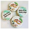 Foto Galletas de boda personalizadas redondas