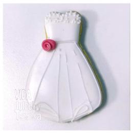 Galletas de boda vestido novia