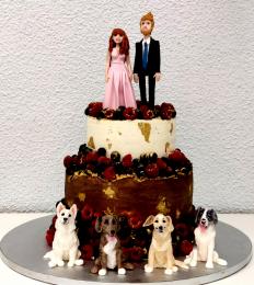 Tarta de Boda con Perritos