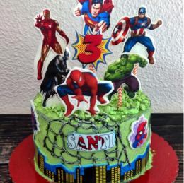 Tarta con Superheroes