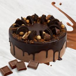 Tarta de chocolate con galletas