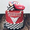 Foto Tarta dibujos coches roja