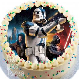 Tarta star wars sin fondant: Episodio III