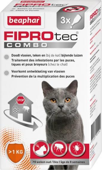 Foto FIPROtec Combo, pipetas antiparasitarias para gatos y hurones