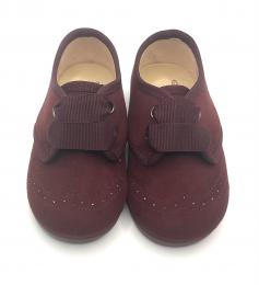 Blucher burdeos cordón lazo TOKOLATE