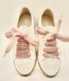 Blucher niña cordones tul rosa de chuches