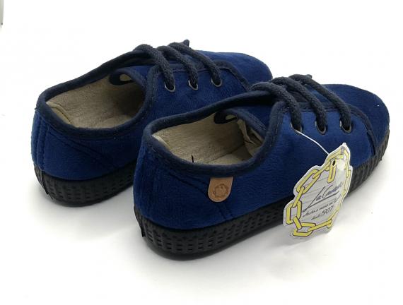 Foto Blucher terciopelo marino