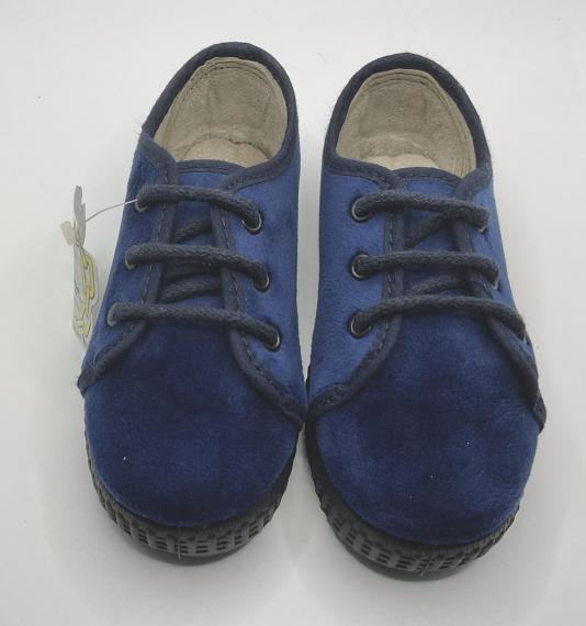 Foto Blucher terciopelo marino