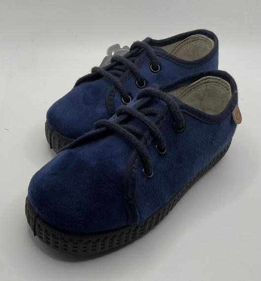 Foto Blucher terciopelo marino