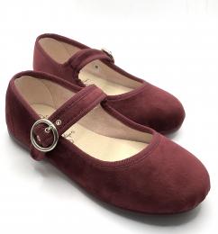 Mercedes hebilla redonda terciopelo guinda de Tokolate