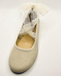 Manoletina lazada tul beig Batilas