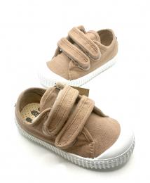 Tenis de doble Velcro, color rosa, tierra zapy