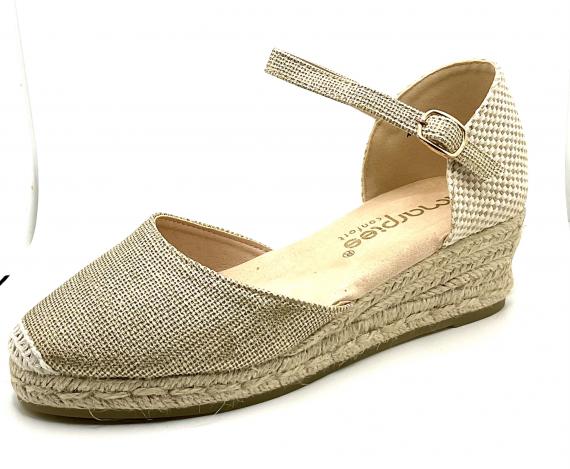 Foto Cuña de yute en lino oro viejo de AMARPIES