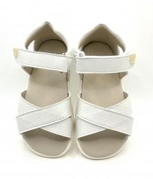 Sandalia blanca pala cruzada PIRUFLEX