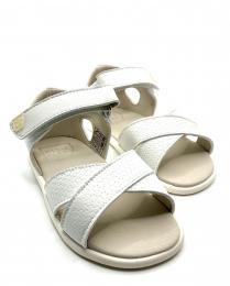 Sandalia blanca pala cruzada PIRUFLEX