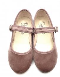 Mercedes terciopelo hebilla dorada TOKOLATE maquillaje