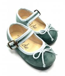 Merceditas con lazo verde TOKOLATE