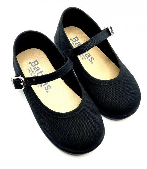 Foto merceditas, en algodón negra de Batilas