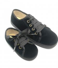 BLUCHER  terciopelo negro BATILAS