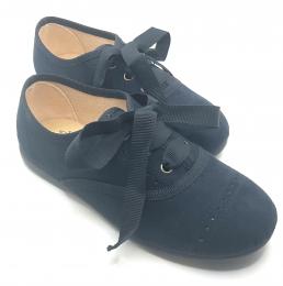 Blucher picado con cordón de lazo de TOKOLATE