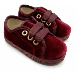 Blucher terciopelo Burdeos de Batilas