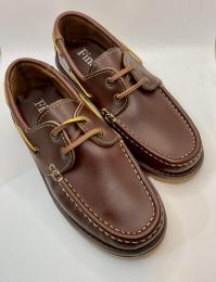 NAUTICO MARRÓN CON CORDONES DE FINANO