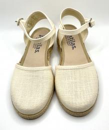 Valenciana con cuña en hilo beis de Batilas