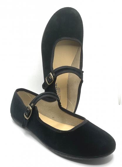 Foto Merceditas terciopelo negras BATILAS