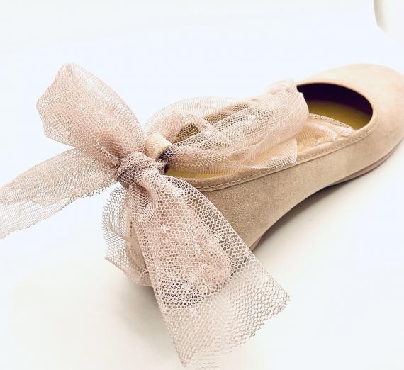 Foto Manoletina tul cruzado rosa batilas