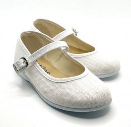 Salón hebilla hilo blanco BATILAS