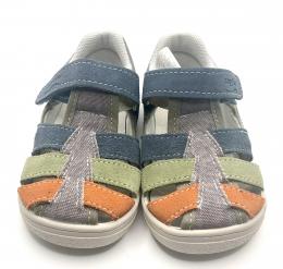 Sandalia, lona combi azul piedra de Zappy