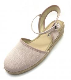 Valenciana cuña hilo rosa