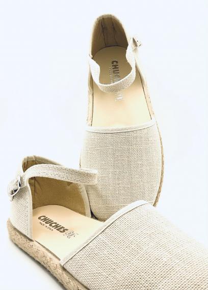 Foto Zapatillas esparto beige talón cerrado chuches