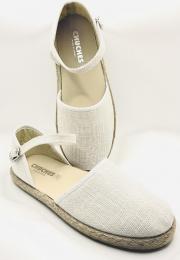 Zapatillas espartos blancas talón cerrado CHUCHES