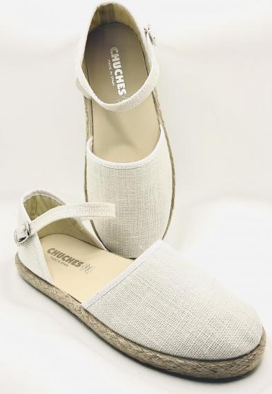 Foto Zapatillas espartos blancas talón cerrado CHUCHES