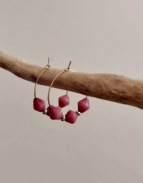 Aros de acero con cuentas resina