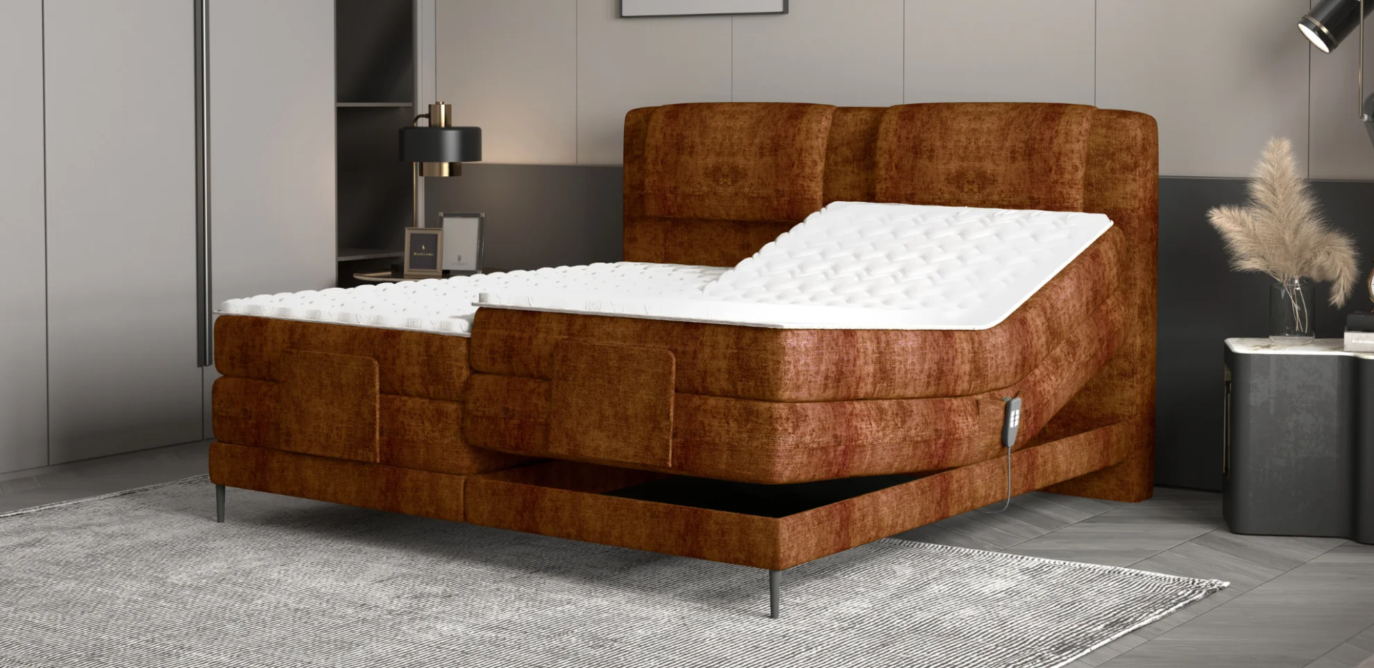 ????️ Cama continental con ajuste eléctrico: lujo, salud y descanso personalizado en tu hogar